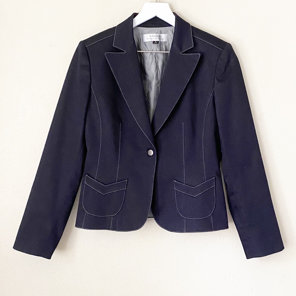 Tahari Arthur S. Levine Single Button Blazer